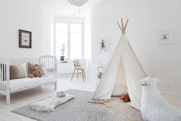 çocuk odası için diy teepee modeli ahşap mobilyalı çocuk odası için hangi renk seçilmeli