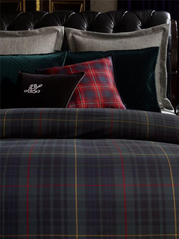 Škotske tkane odeje-tartan-tradicionalne-spalnice