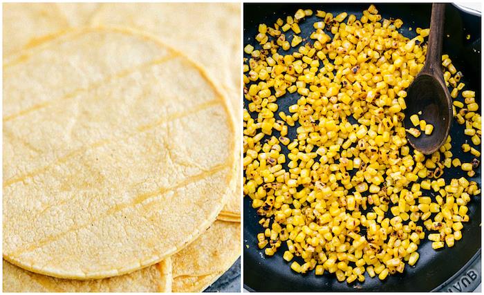 Mehiške tortilje in ocvrta koruza, sestavine za hiter in enostaven recept taco