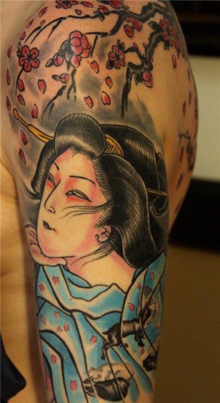 Japonska tetovaža pomeni oblikovanje roke gejše