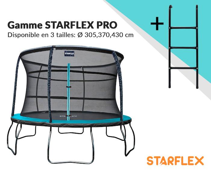 bahçede bir starflex pro trambolin kurun, devrim niteliğinde güvenlik sistemli trambolin