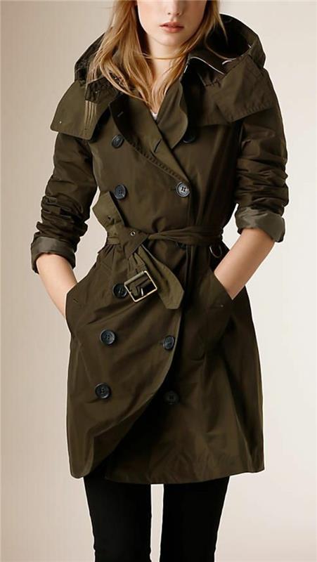 trench-woman-Burberry-kratka-temno-olivna