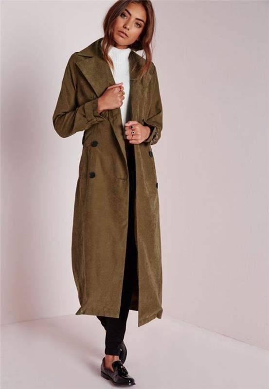 trench-woman-Missguided-long-olivno-zelena