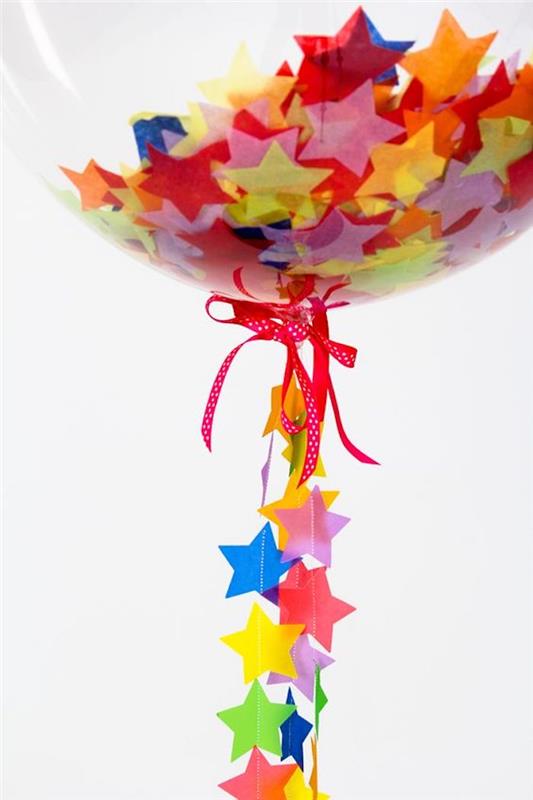 Dekoracija za 18. rojstni dan, dekoracija za 18. rojstni dan, kul ideja za zabavo, balon z barvitimi iskricami