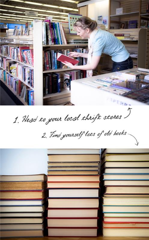 sami naredite vzglavje, prvi korak, poiščite knjige, knjige, okrasite spalnico sami