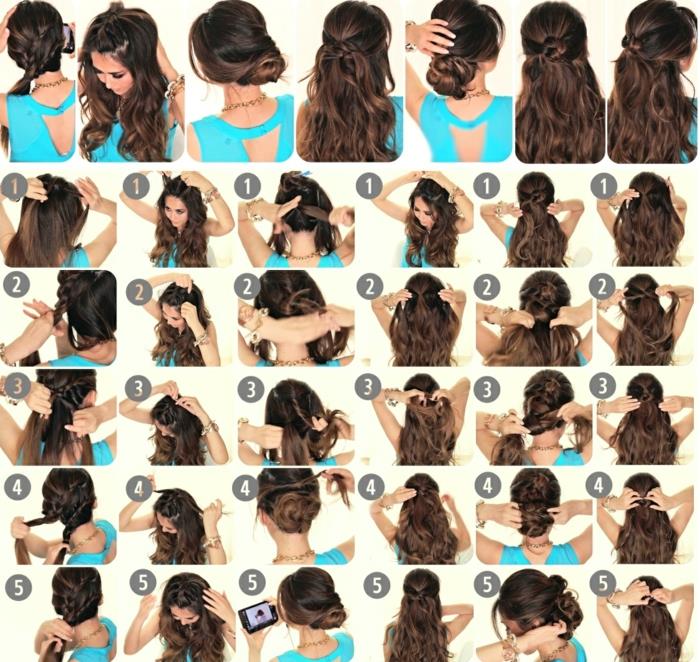 pusės ilgos šukuosenos pamoka-moteris-pusės ilgos šukuosenos-šešių idėjų dydis
