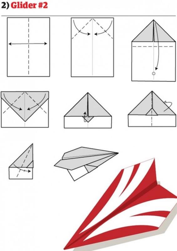 kaip padaryti tradiciškai sklandantį popierinį lėktuvą, kuris gerai slysta