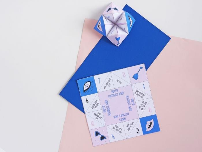 origami lankstymo pamoka, skirta specialiam motinos dienos popieriaus indui su mažomis žinutėmis pagaminti