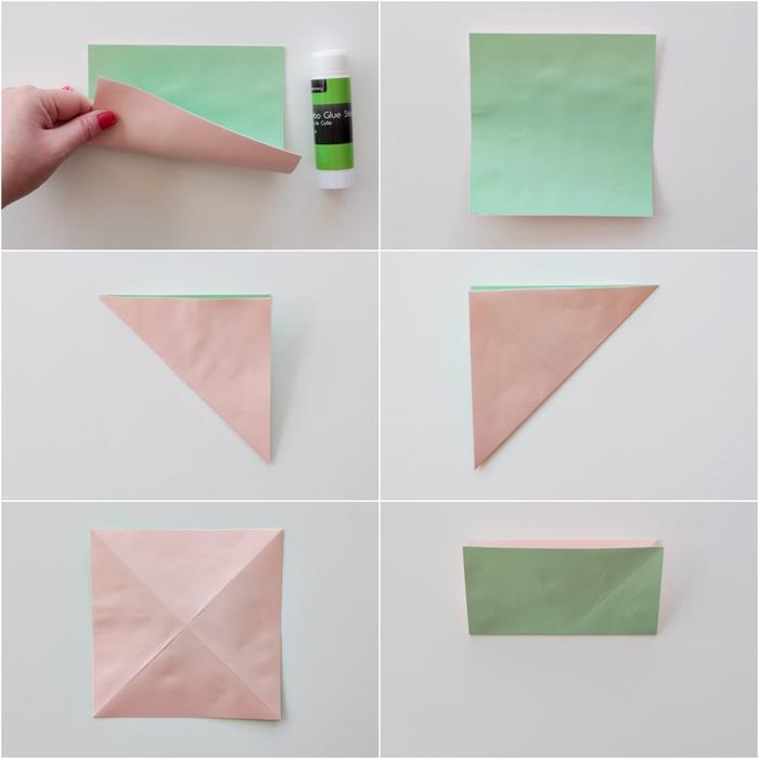 lengva origami pamoka su visais išsamiais paaiškinimais, iliustruotais, kad greitai sukurtumėte gražią origami jurginą