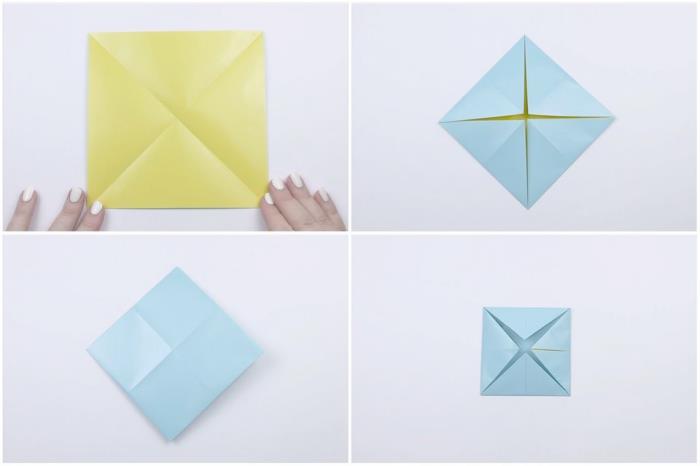 kaip pasigaminti tradicinį popierinį indą, atlikus paprastus origami lankstymo veiksmus