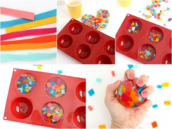 Motinos dienos dovanos idėja pasigaminti patiems, kaip pasigaminti išgalvotų muilų su spalvotais konfeti veltiniais, kad sugadintų mamą