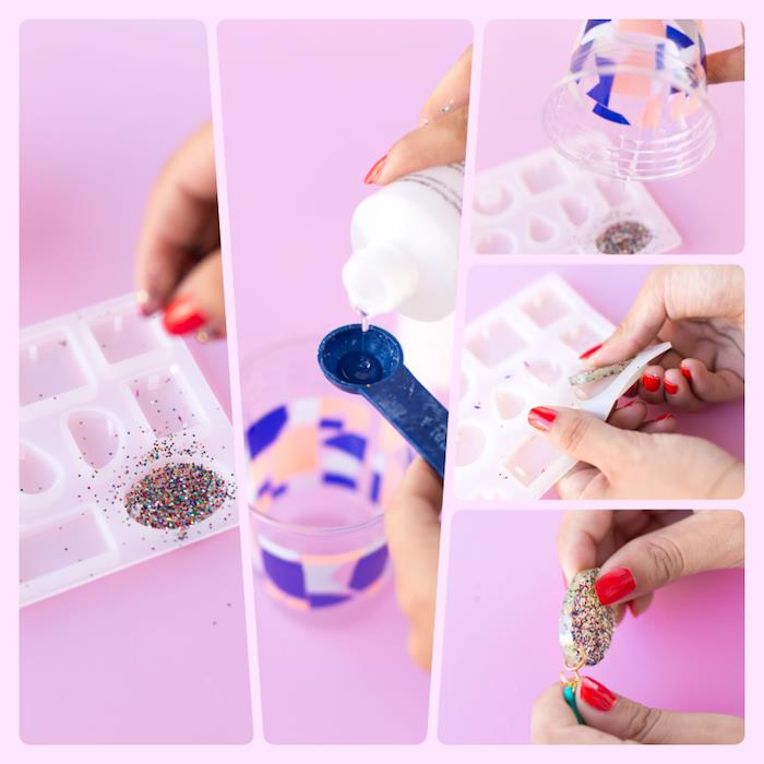 Vadnica per fare orecchini, orecchini di glitter, idee regalo fai da te per amica