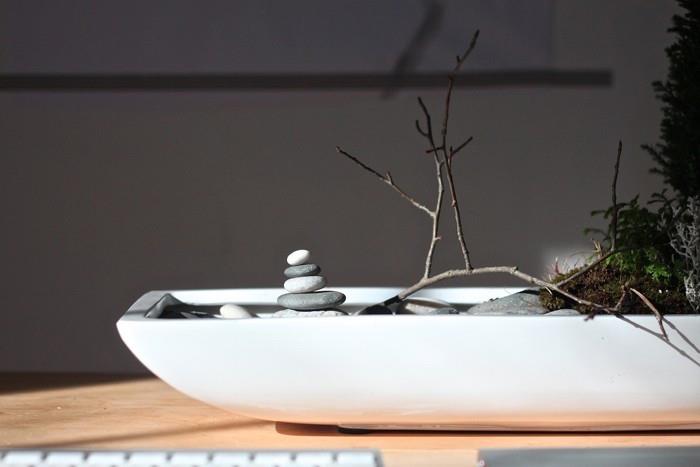 vadnica za ustvarjanje miniaturnega japonskega notranjega oblikovanja vrta za pisarno