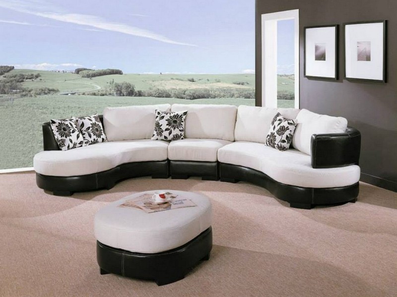 Muebles tapizados de esquina de diseño de sala de estar