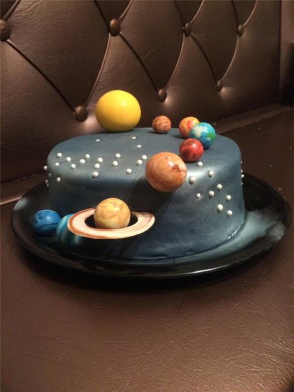 çocuk pasta dekorasyon doğum günü pastası adam astronomi