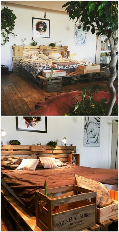 -lepa-paleta-postelja-locirana-v-sredini-zelo-umetniške-glave-postelje-palete-dekor