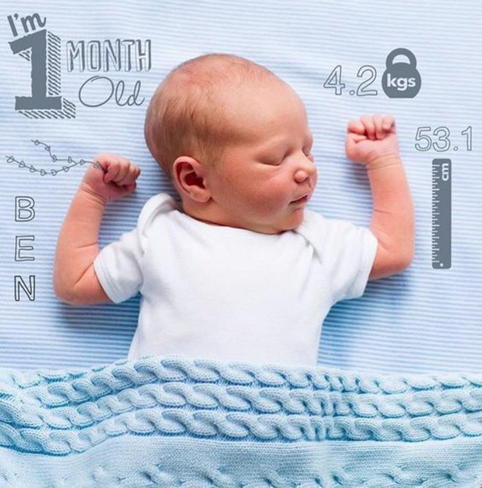 luštna fotomontaža, dojenček, ki je zaspal, izvirna otroška kartica