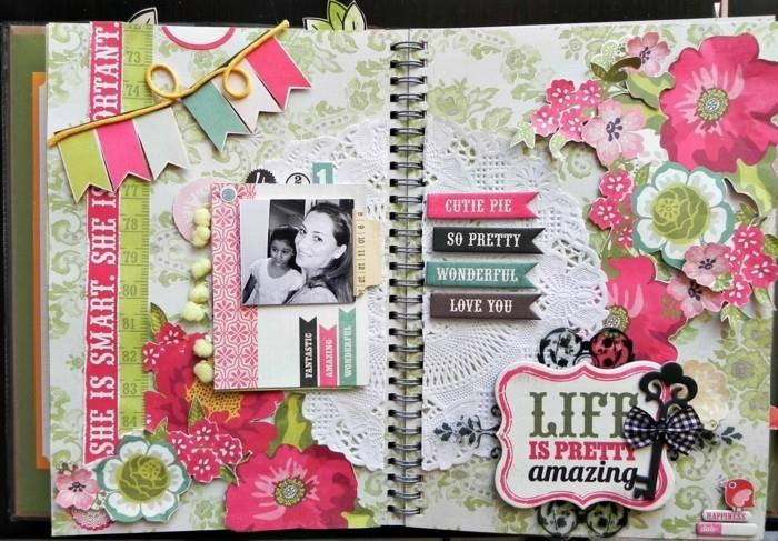 a-güzel bir şekilde dekore edilmiş-planlayıcı-scrapbooking-aksesuarları-günlüğünüzü-özelleştirmek için