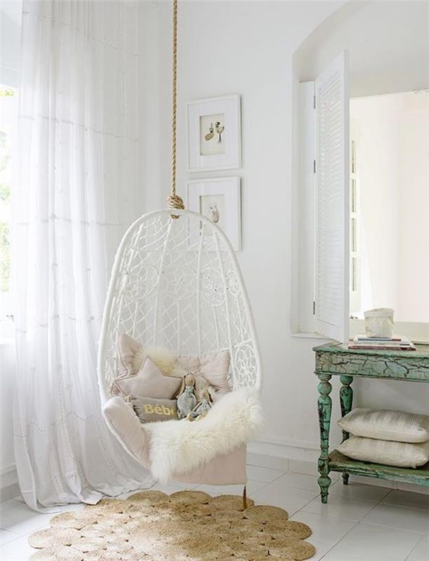 Bebek odası salıncak eski pembe renk pembe ve beyaz yatak odası gri ve pembe dekor benim odam