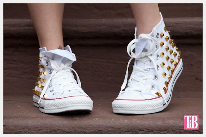 White converse ideja za prilagoditev čevljev, osebni navdih za košarko