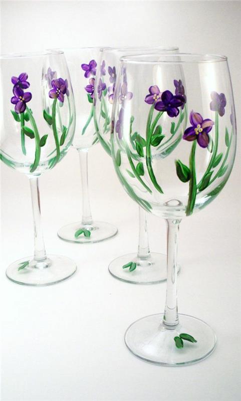 a-pretty-tulip-glass-with-a-decoration-with-purple-flowers-how-to-decoration-the-tulip-glass