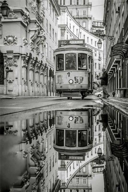 a-sanatsal-fotoğrafçılık-siyah-beyaz-Lisabon-Lisboa-le-tram-vintage