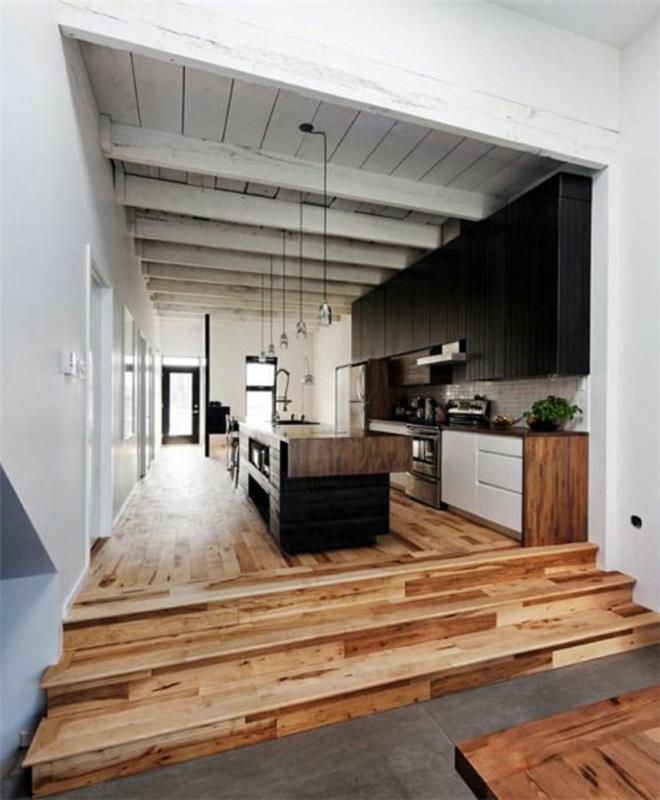 v33-renovacija-virtuvės grindys-šviesios medinės grindys-modernūs-virtuvės baldai