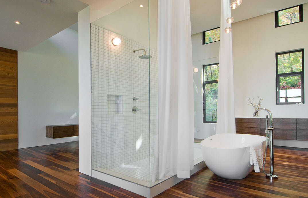 Pavimento bagno in legno