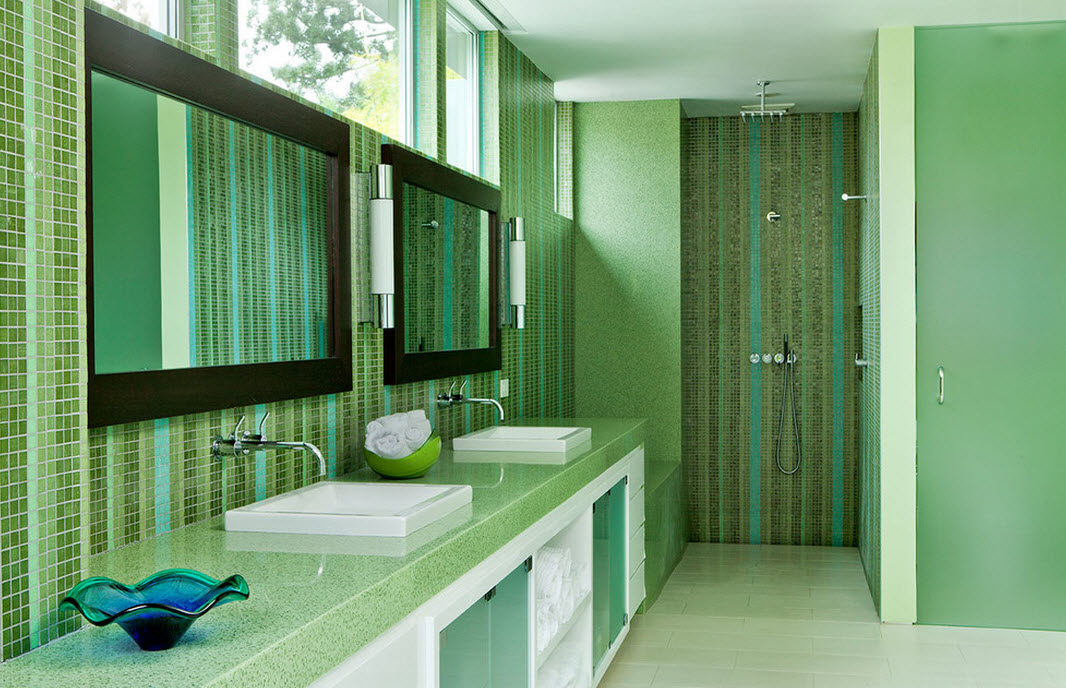 Bagno in verde