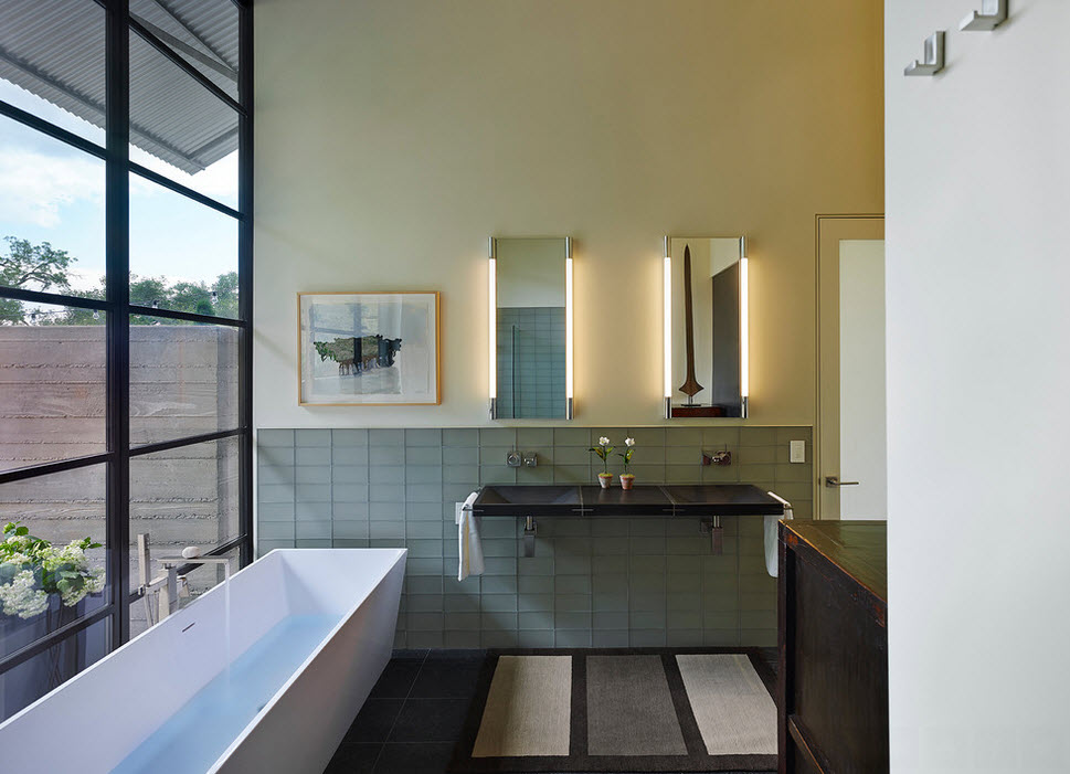 Tappeto da bagno a righe