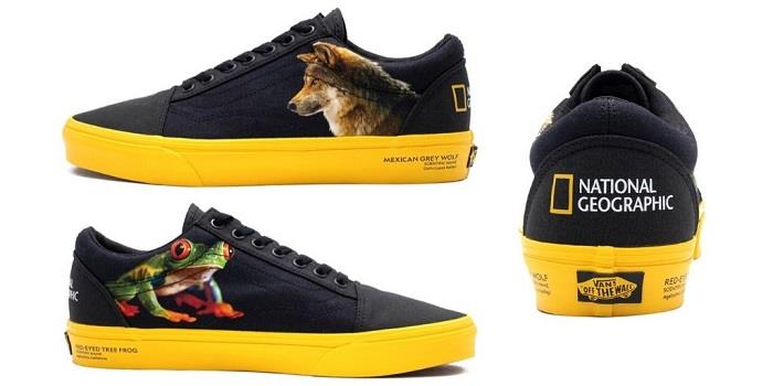 Authentic, Era, Slip On, Old Skool in Sk8 Hi, preoblikovani na temo narave z zbirko National Geographic x Vans