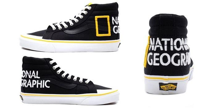 2020 Vans National Geographic superge, odkrijte Sk8 Hi, vezeno z logotipom ameriških naravnih medijev