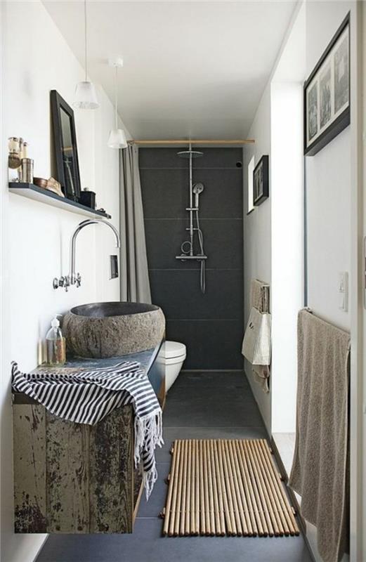 Kriauklė-vonios kambarys-medinis-kilimas-verslo sienos-balta