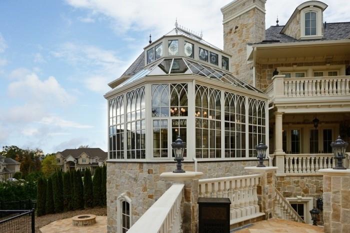 šiuolaikinė veranda su senoviniu skoniu-labai elegantiška Viktorijos laikų verandos modelis