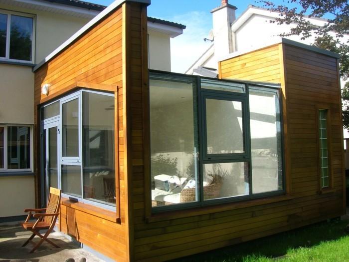 modernios verandos aliuminio imitacija-medis-puiki idėja-šiuolaikinio dizaino švarios linijos