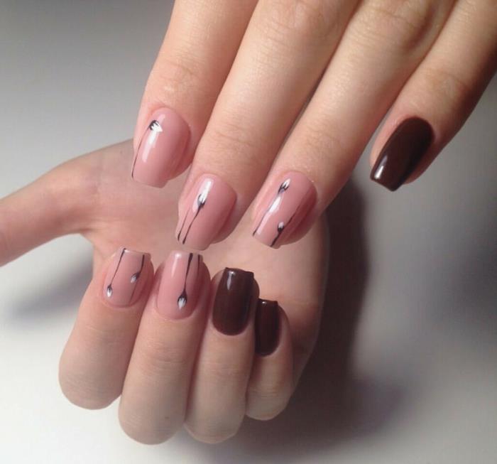 Komplet za poltrajni lak za manikuro model nail art lak
