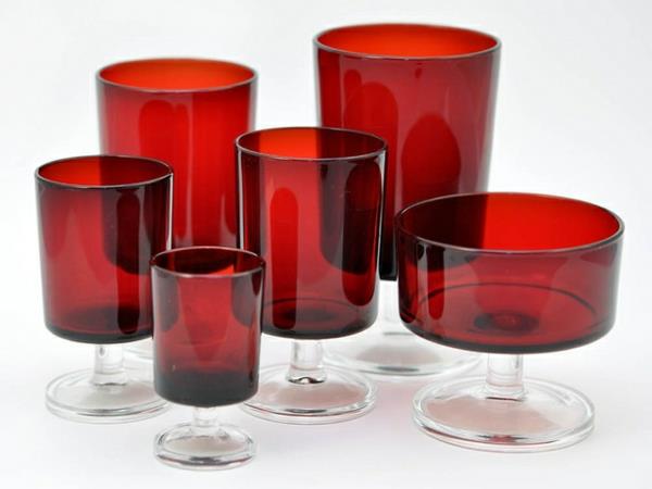 steklo-luminarc-design-rdeče