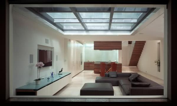 cam çatı-ev-oturma odası