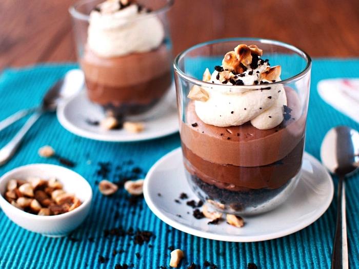 sladka ideja za gurmanski božični aperitiv, brez peke nutella cheesecake verrines