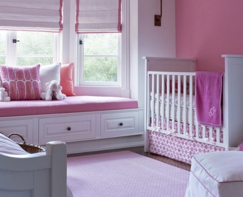 Diseño blanco y rosa