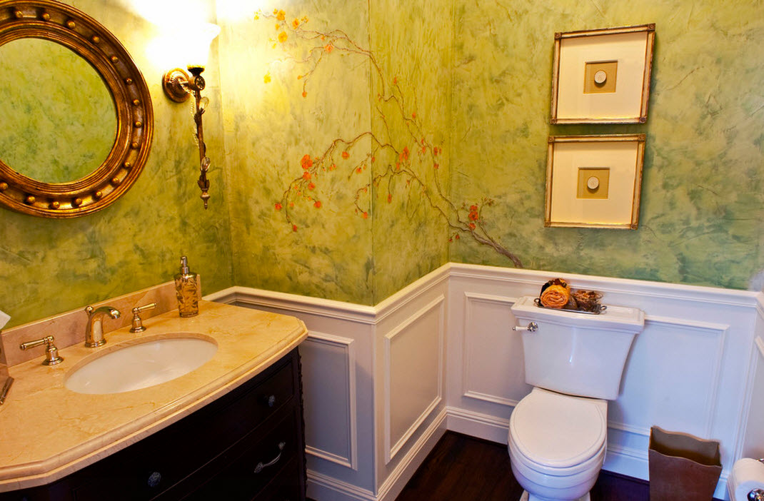 pintar a parede do banheiro para parecer mármore