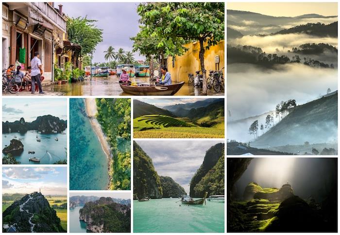 Navdih za destinacijo Vietnam, čudovit razgled, morje in gore, riževe terase kot na Baliju, vendar manj kot cena