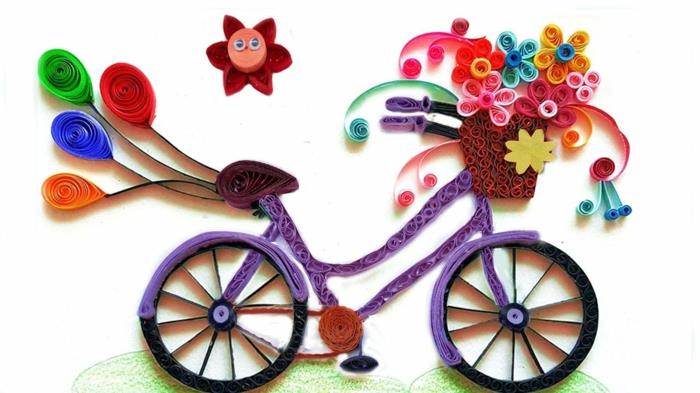 kolay kağıt katlama, kağıttan bisiklet, süper sanatsal ve renkli yaratıcı tasarım