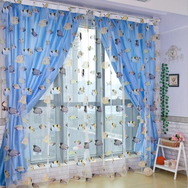 vien tik organza-balta ir mėlyna