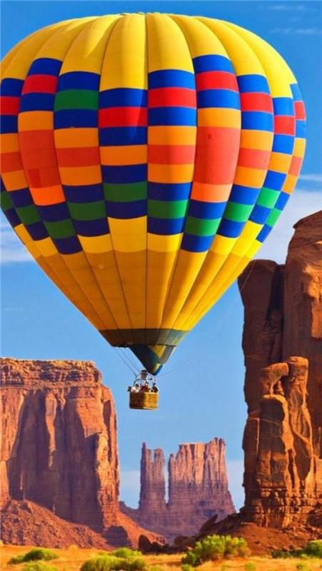 polet z balonom na vroč zrak-nad-kanjoni Amerike