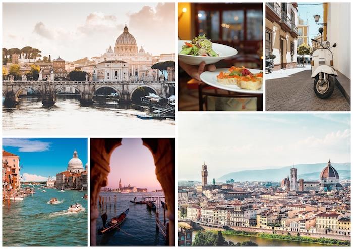 Italija Pogledi na Rim in Benetke, Firenška katedrala, kul ideja za počitnice, katero državo obiskati
