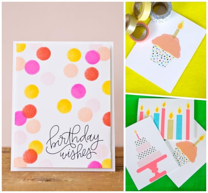 Gelin, una cartolina, disegno con washi tape, disegno cupcake derleyin