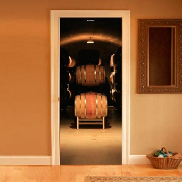 şarap mahzeni kapısı için trompe-l'oeil