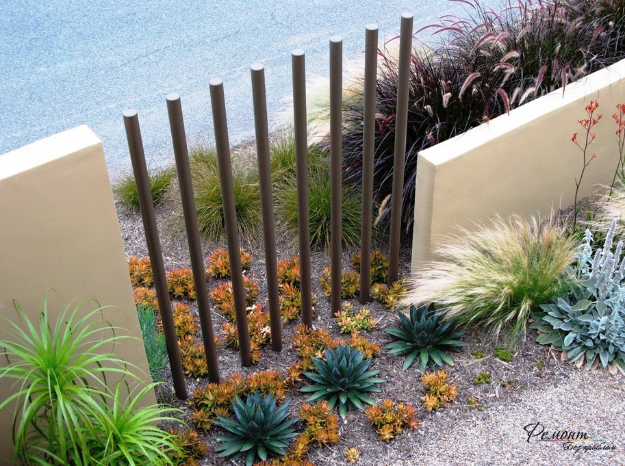 La recinzione metallica originale può essere combinata con altri materiali