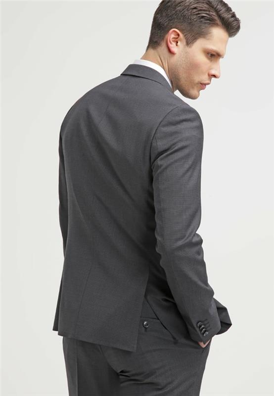 firmato zalando un vestito uomo matrimonio grigio elegante con camicia bianca